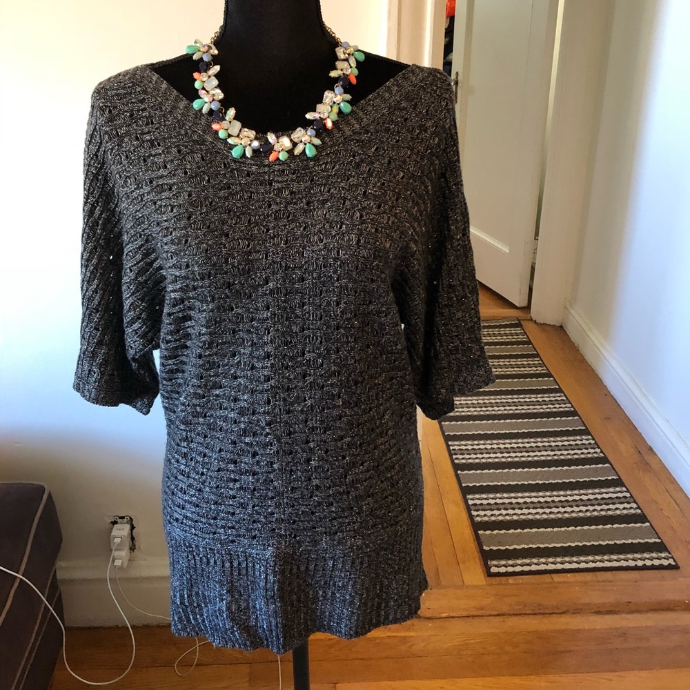 Slate grey sweater with shimmer!